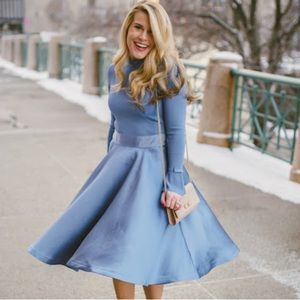 TED BAKER ZADI FRILL KNIT FULL SKIRT MISI DRESS SZ US 10/12 OR TED SZ 4